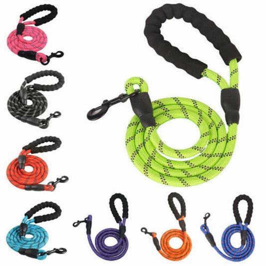 JMT-135114 Reflective Nylon Braided Traction Rope for Safe Dog Walking, 1.5m Length, Available in Various Colors
