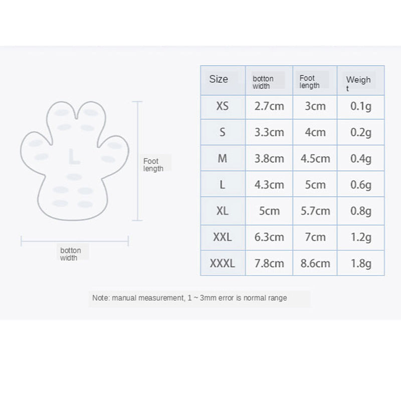 JMT-135242 Invisible Non-Slip Dog Foot Patch - Silica Gel and Nano Material Insole for All Dog Sizes