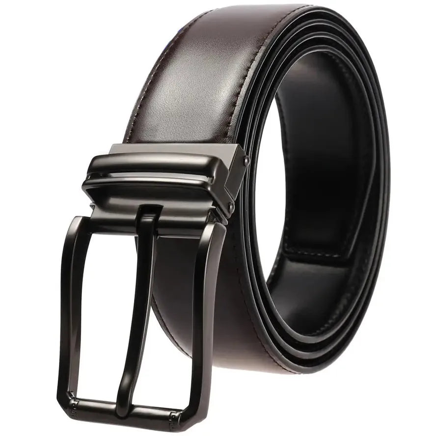 JMT-135370 Genuine Leather Pin Buckle Casual Belt for Men