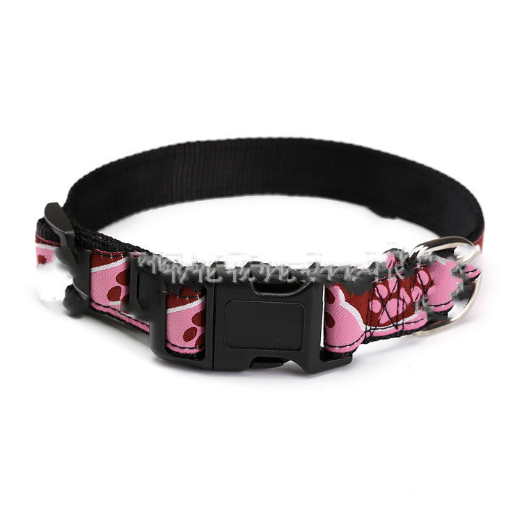 JMT-135434 Personalized Weaving Mark Pet Collar - Durable Nylon Webbing with Customizable Design
