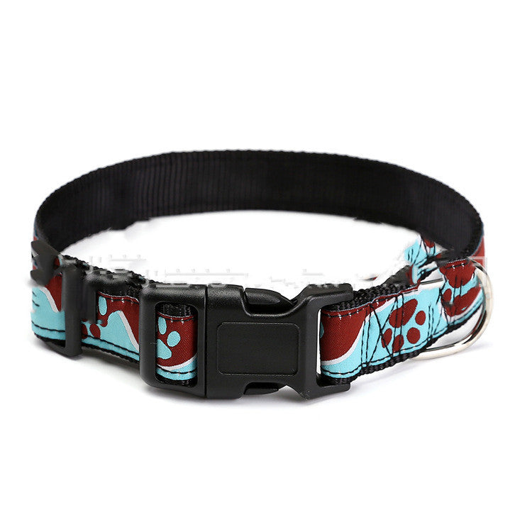 JMT-135434 Personalized Weaving Mark Pet Collar - Durable Nylon Webbing with Customizable Design