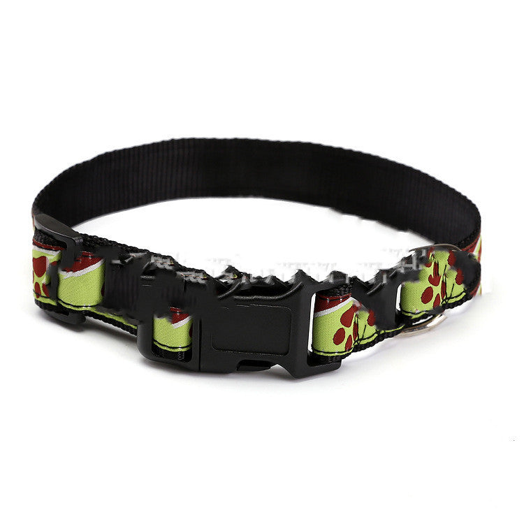 JMT-135434 Personalized Weaving Mark Pet Collar - Durable Nylon Webbing with Customizable Design