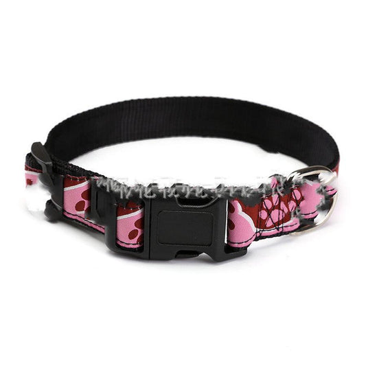 JMT-135434 Personalized Weaving Mark Pet Collar - Durable Nylon Webbing with Customizable Design
