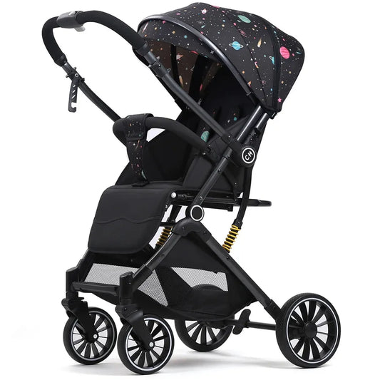 JMT-135626 Luxury Two-Way Push Lightweight Stroller for Newborns - Foldable Travel Baby Trolley Pram