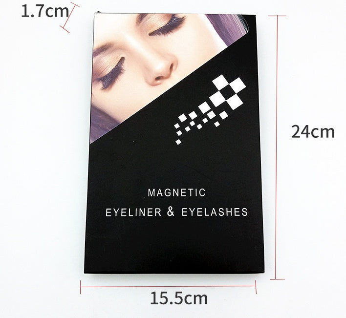 JMT-135882 10 Pairs of Magnetic False Eyelashes - Handcrafted Chemical Fiber Lashes