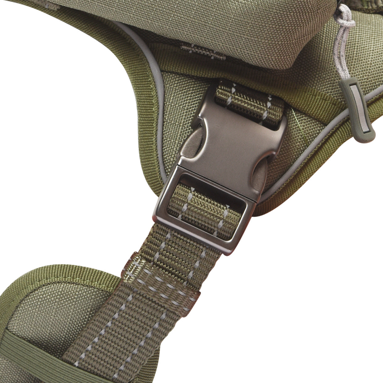 JMT-135946 Tactical Dog Harness with Backpack and No Pull Front Clip - Adjustable with Metal Buckles and Pockets