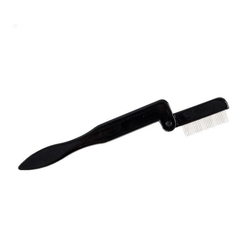 JMT-136074 Stainless Steel Foldable Eyelash Comb and Needle Brow Groomer Tool
