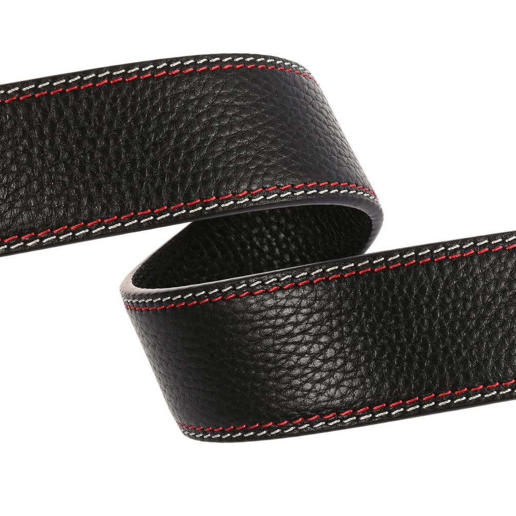 JMT-136522 First Layer Cowhide Colour Thread Men's Fashion Belt - Model LY35-3597