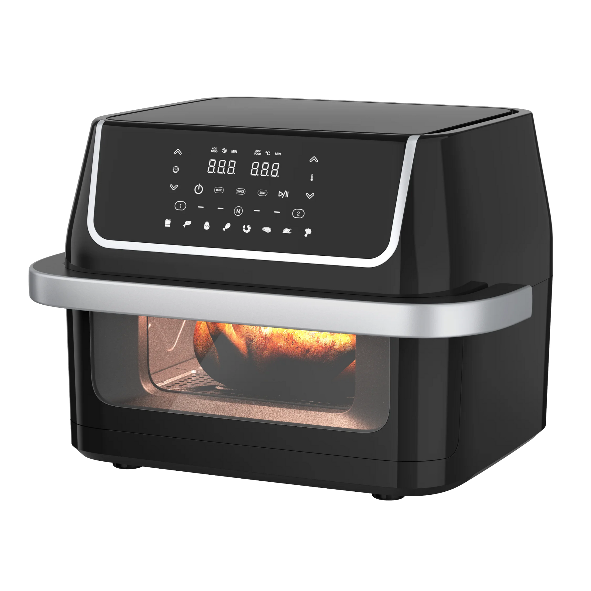 JMT-136522 Stainless Steel Dual-Basket Air Fryer with Anti-Fingerprint Coating - 10L Capacity