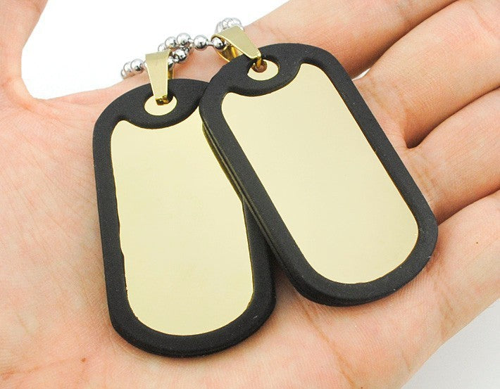 JMT-136586 Men's Titanium Steel Multi-Layer Pendant Necklace with Bead Chain - 60cm Length