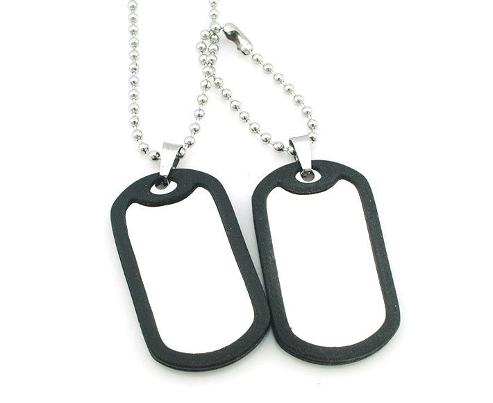 JMT-136586 Men's Titanium Steel Multi-Layer Pendant Necklace with Bead Chain - 60cm Length