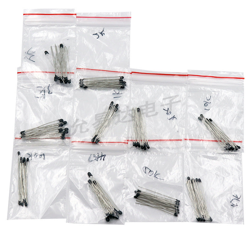 JMT-136586 NTC Thermal Resistor Pack 1K-100K, 3950B, 100 Pieces, Low Power, Metal Film