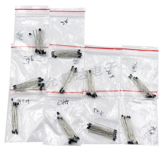 JMT-136586 NTC Thermal Resistor Pack 1K-100K, 3950B, 100 Pieces, Low Power, Metal Film