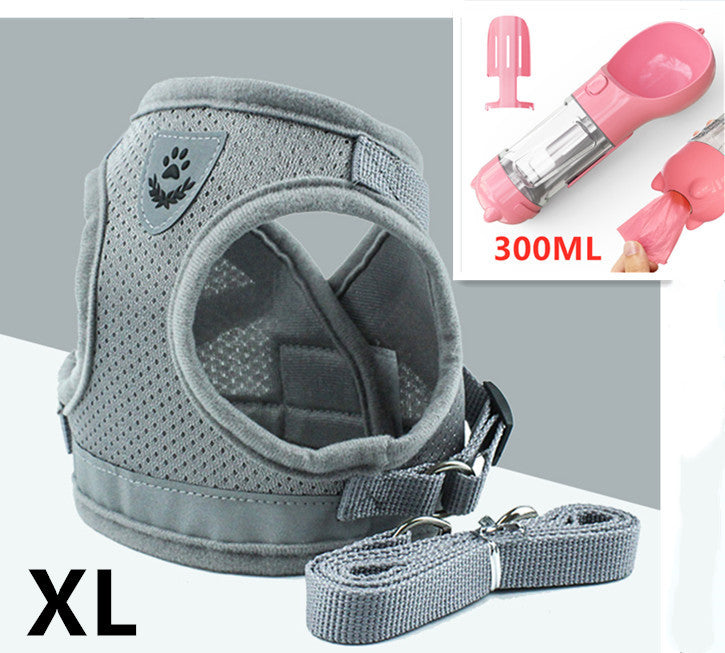JMT-137098 Breathable Mesh Pet Harness with Durable Leash and Reflective Design for Small to Medium Dogs
