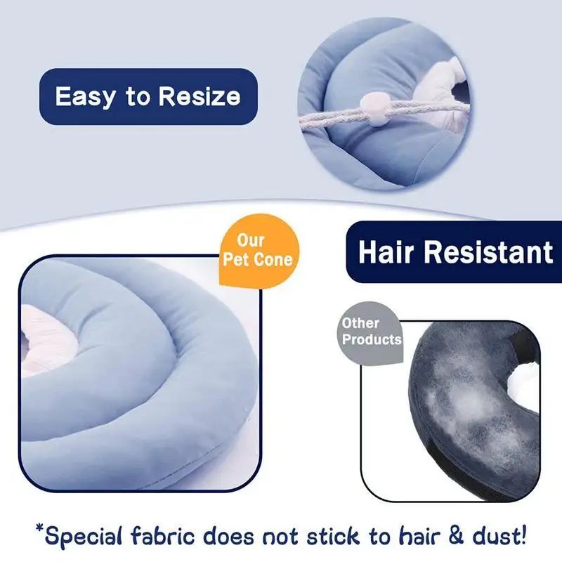 JMT-137418 Adjustable Waterproof Elizabethan Collar for Cats and Dogs - Recovery Cone for Wounds, Multiple Sizes Available