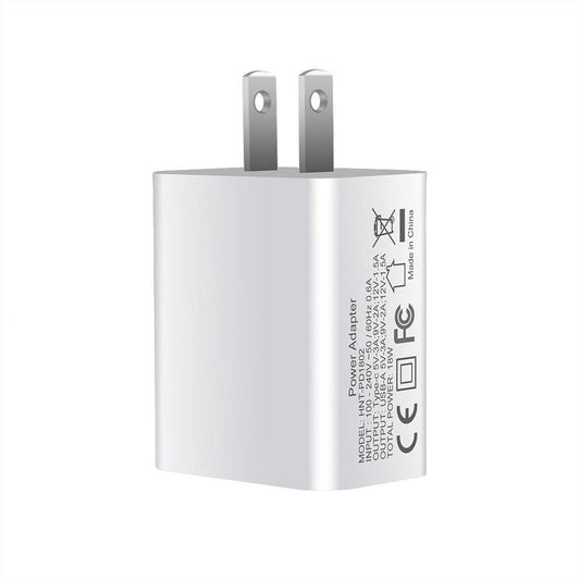 JMT-137610 FDGAO 18W Fast Charging USB Type-C Dual Port Wall Charger for Apple 12 and More Devices