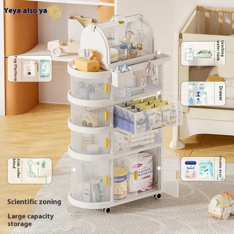 JMT-137866 Removable Plastic Drawer Storage Trolley for Organising Wardrobe with Wheels
