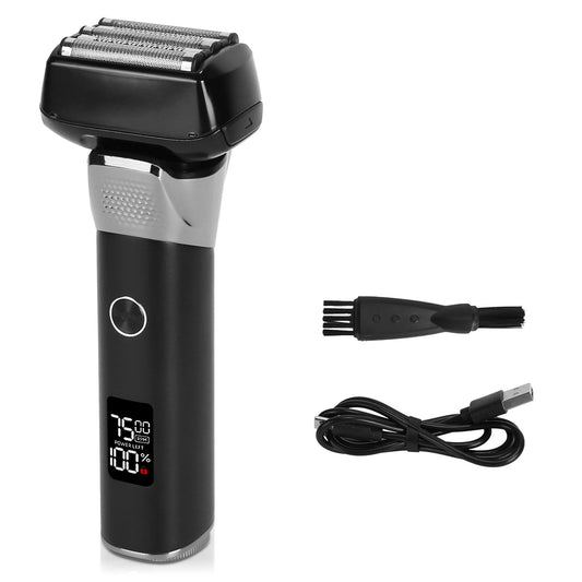 JMT-138058 5-Blade Electric Foil Face Shaver with Precision Trimmer, Wet & Dry Use, IPX6 Waterproof, LED Display, Rechargeable Battery