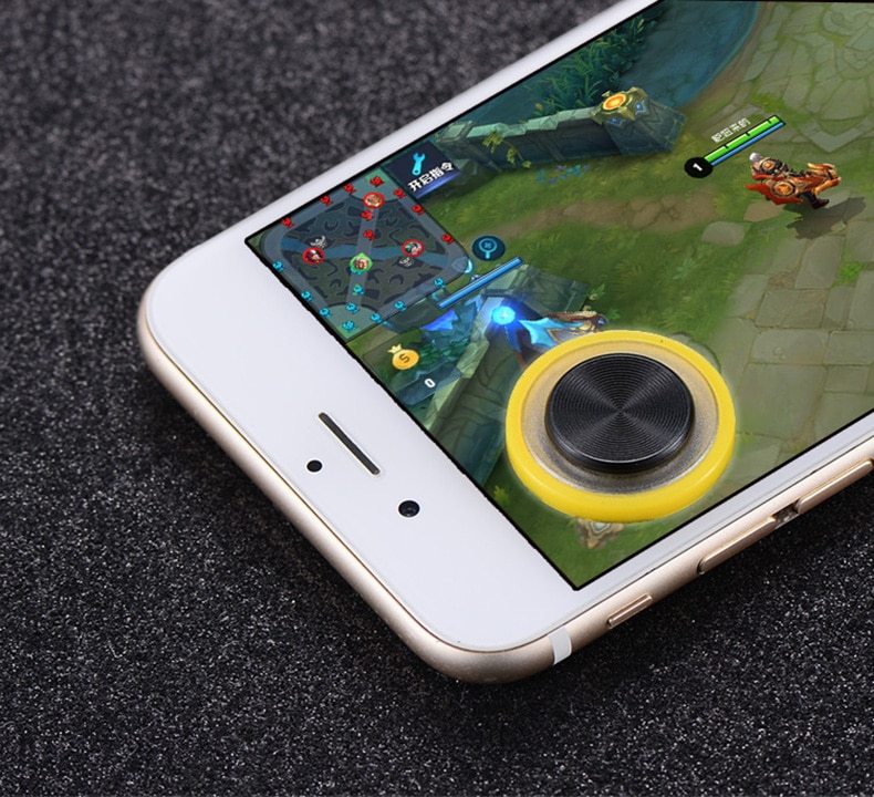 JMT-138378 Ultra-Thin Mobile Game Joystick Handle Q8 with Round Touch Screen Design for All Smartphones
