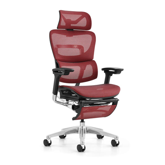 JMT-138506 Ergonomic Adjustable Lumbar Support Mesh Computer Chair with Footrest for Comfort and Productivity