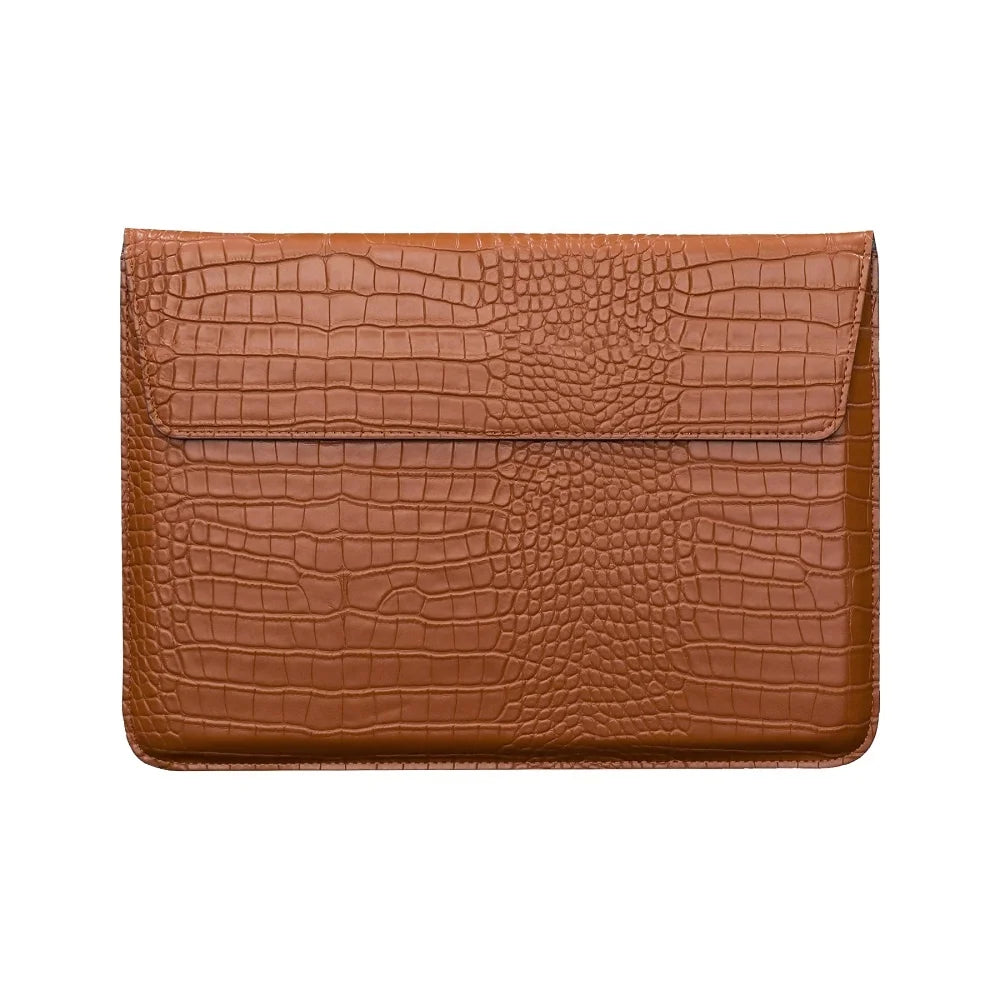JMT-138890 Portable PU Leather Tablet and Laptop Sleeve Bag with Stand for 11 to 15 Inch Devices