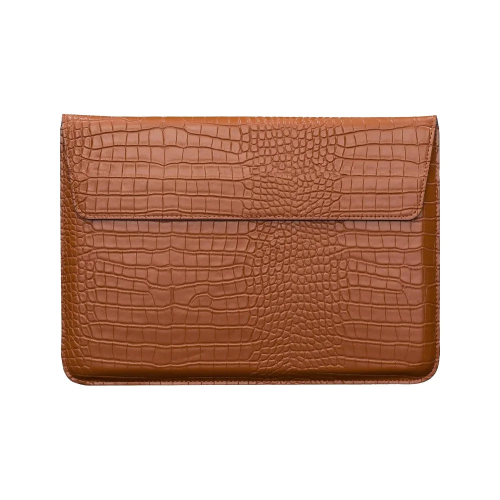 JMT-138890 Portable PU Leather Tablet and Laptop Sleeve Bag with Stand for 11 to 15 Inch Devices
