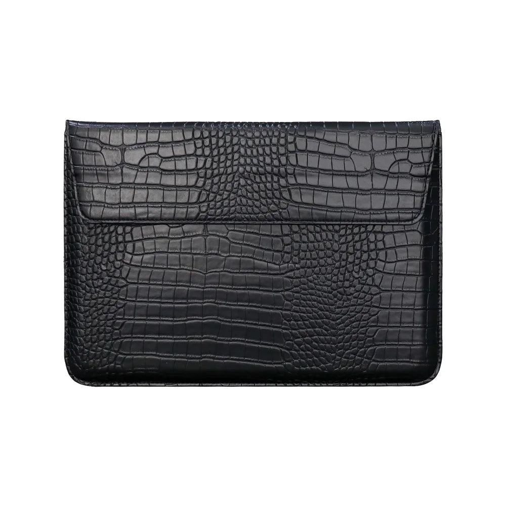 JMT-138890 Portable PU Leather Tablet and Laptop Sleeve Bag with Stand for 11 to 15 Inch Devices