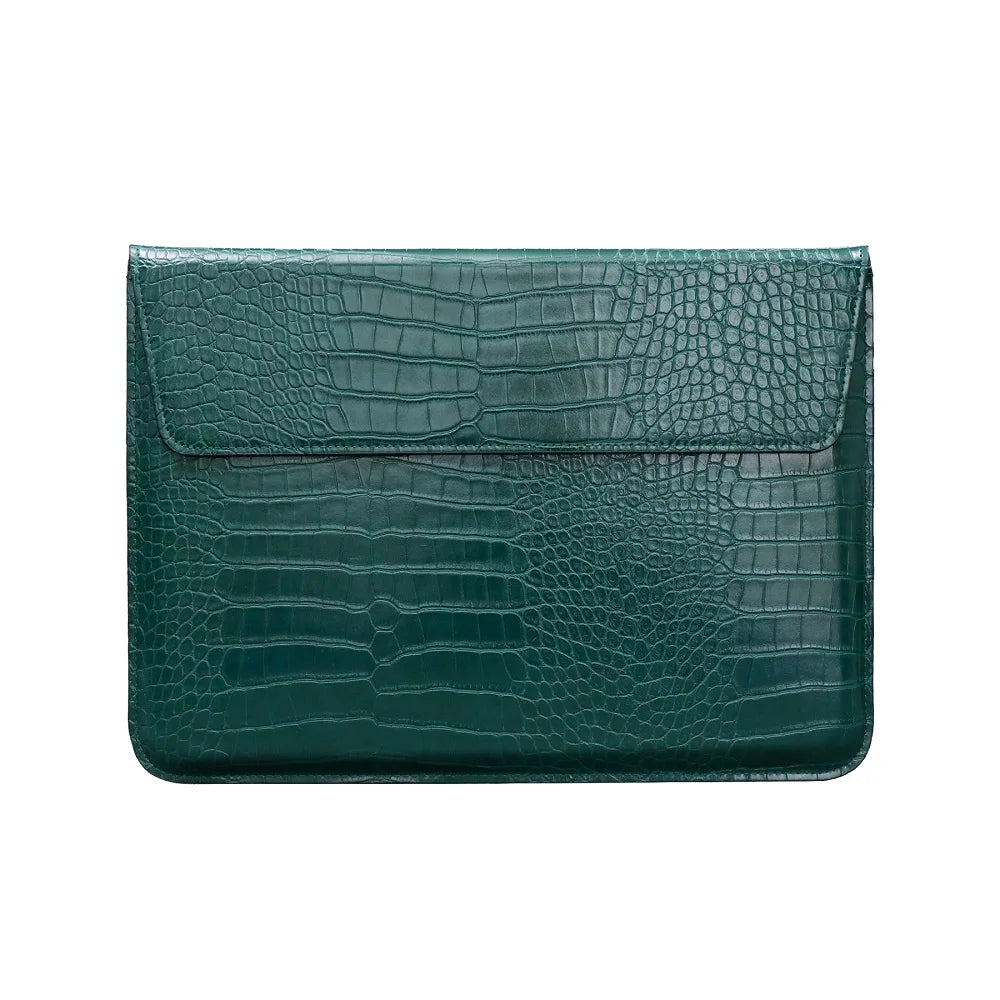JMT-138890 Portable PU Leather Tablet and Laptop Sleeve Bag with Stand for 11 to 15 Inch Devices