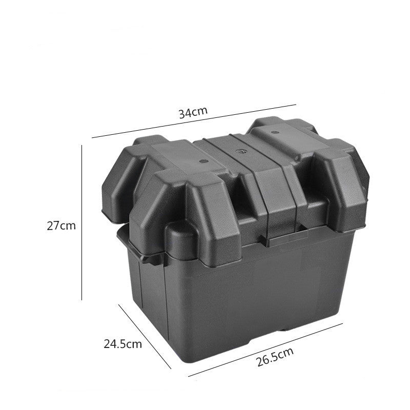 JMT-139402 Portable Universal Battery Storage Box - Available in Small and Large Sizes, Durable PP Material, Double Fixing with Strap and Screw