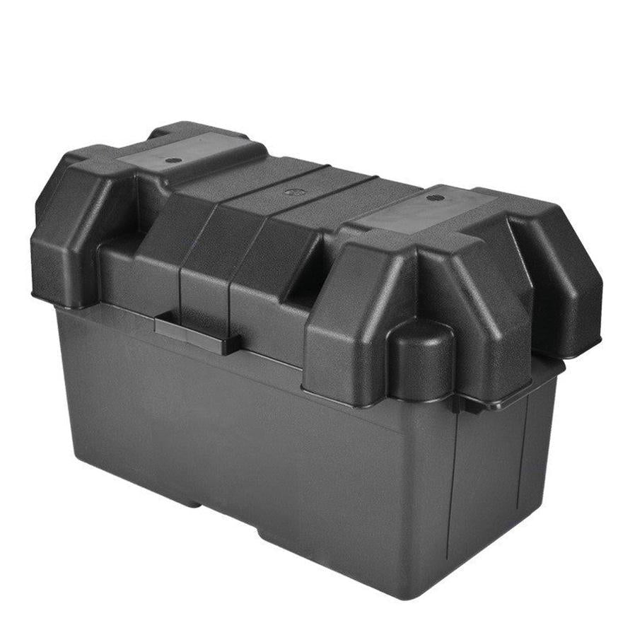 JMT-139402 Portable Universal Battery Storage Box - Available in Small and Large Sizes, Durable PP Material, Double Fixing with Strap and Screw