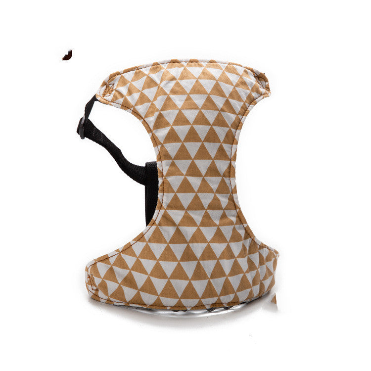 JMT-139402 Small Cotton Triangle Dog Chest Harness with Traction Strap - Multiple Colors Available