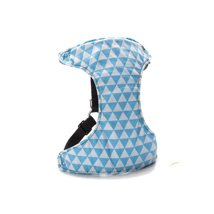 JMT-139402 Small Cotton Triangle Dog Chest Harness with Traction Strap - Multiple Colors Available