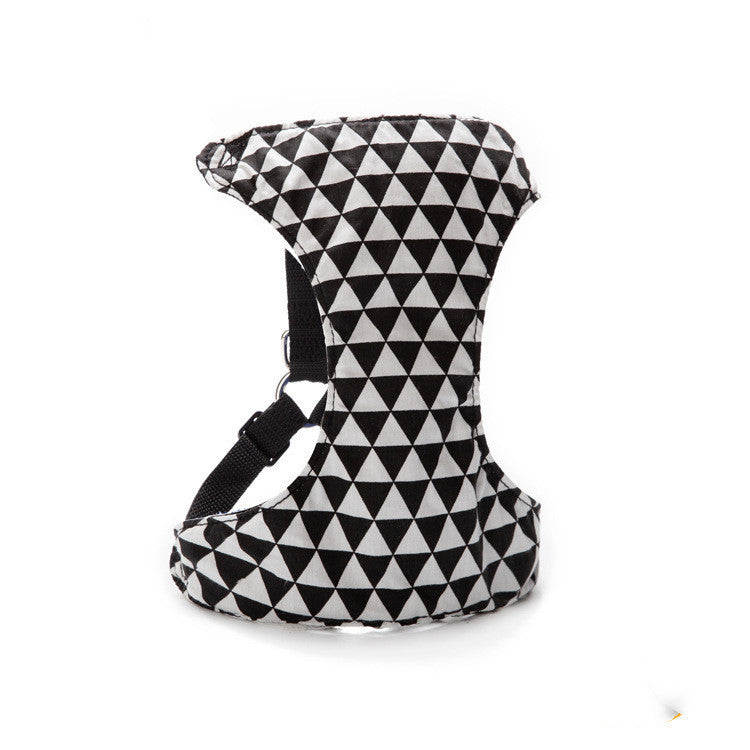 JMT-139402 Small Cotton Triangle Dog Chest Harness with Traction Strap - Multiple Colors Available