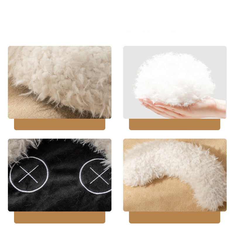 JMT-139530 Cozy Winter Round Cat Bed for Ultimate Comfort and Warmth