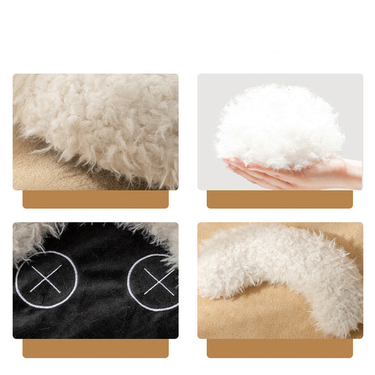 JMT-139530 Cozy Winter Round Cat Bed for Ultimate Comfort and Warmth