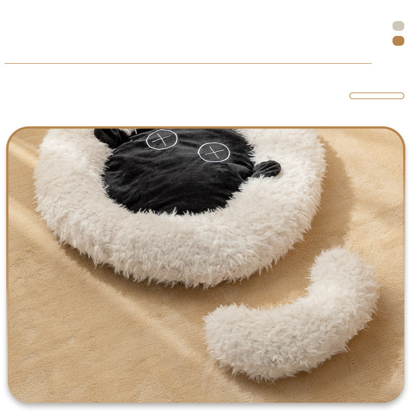 JMT-139530 Cozy Winter Round Cat Bed for Ultimate Comfort and Warmth