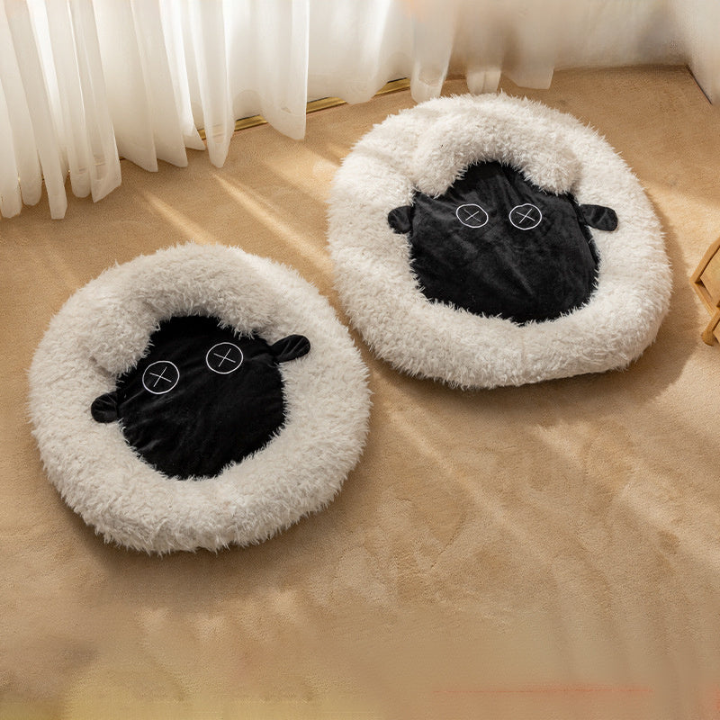 JMT-139530 Cozy Winter Round Cat Bed for Ultimate Comfort and Warmth