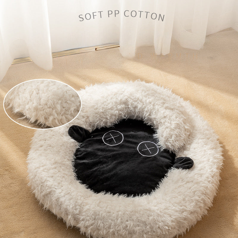 JMT-139530 Cozy Winter Round Cat Bed for Ultimate Comfort and Warmth