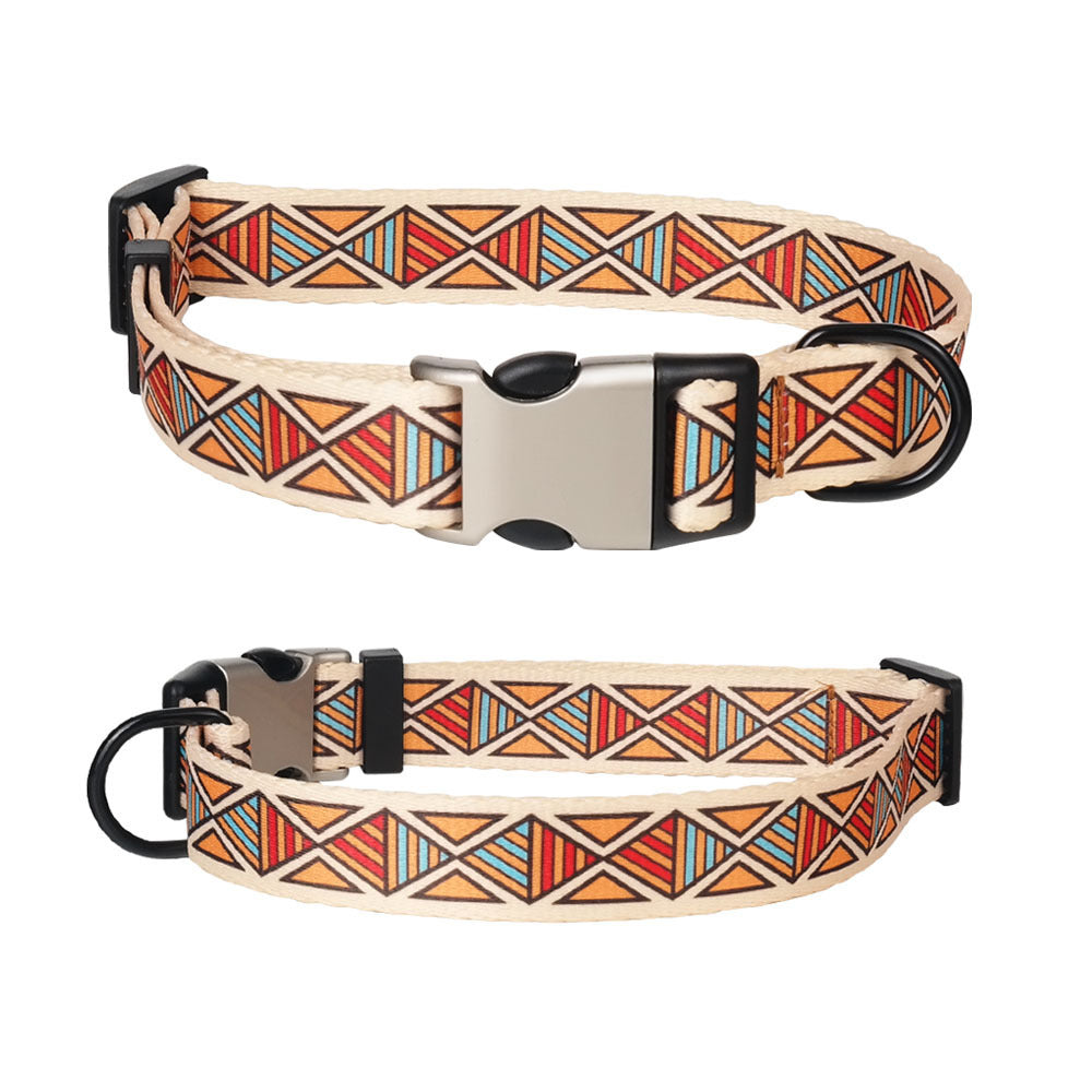 JMT-139722 Stylish Pet Collar with Metal Buckle and Unique Design Options