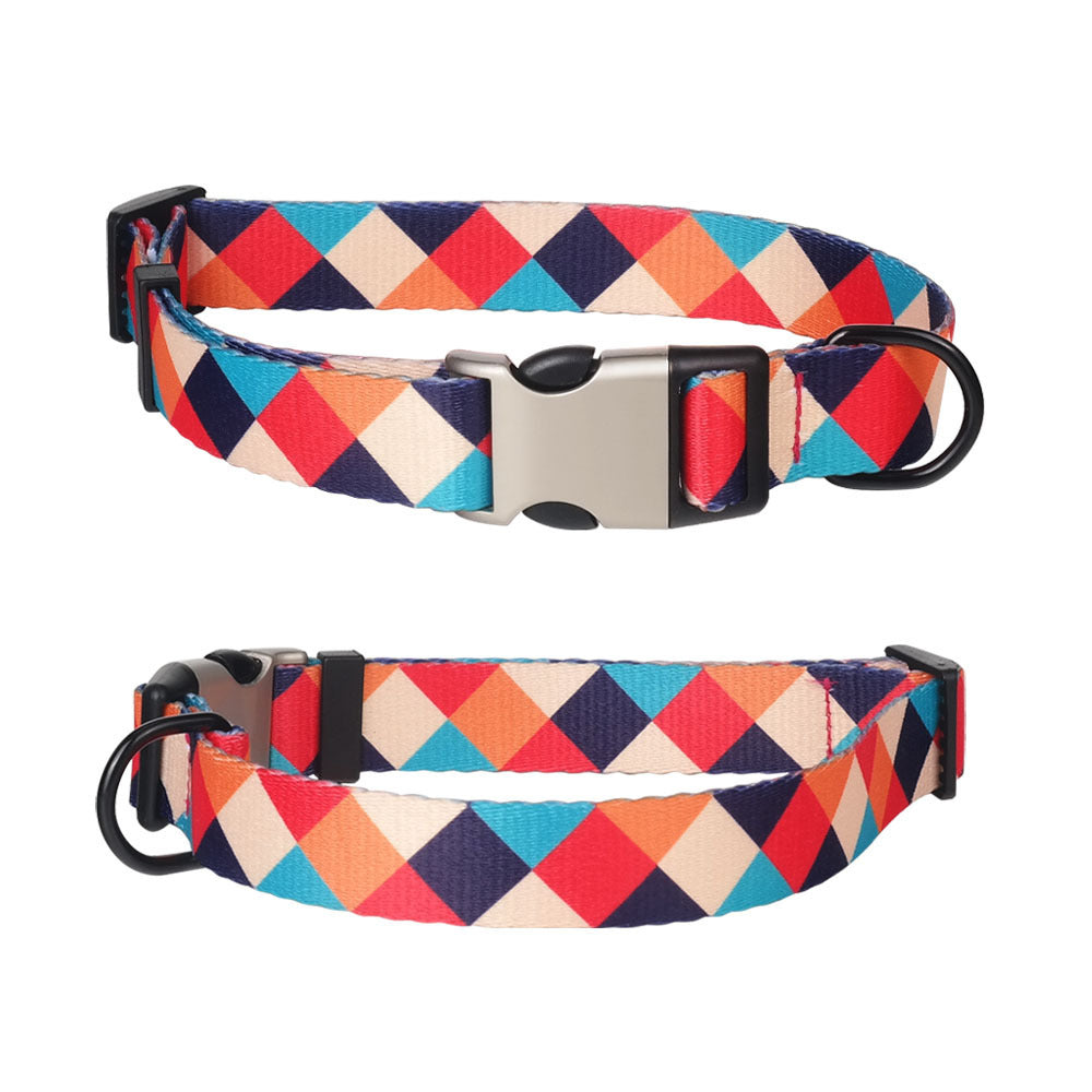 JMT-139722 Stylish Pet Collar with Metal Buckle and Unique Design Options