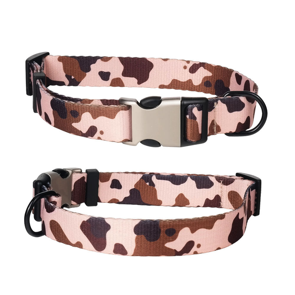 JMT-139722 Stylish Pet Collar with Metal Buckle and Unique Design Options