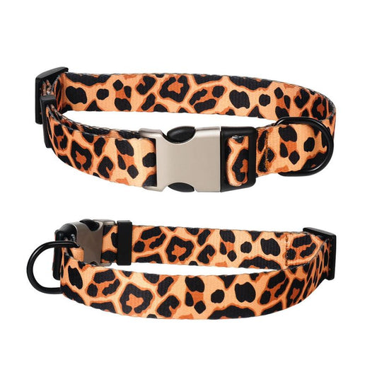 JMT-139722 Stylish Pet Collar with Metal Buckle and Unique Design Options