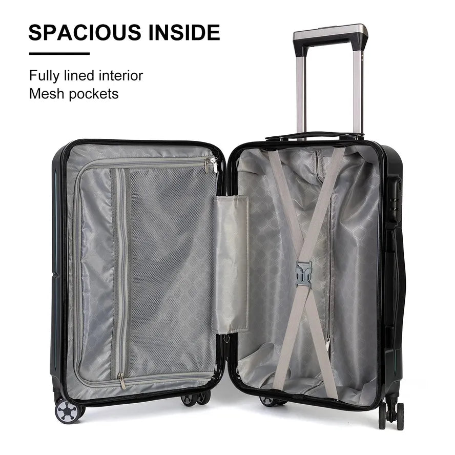 JMT-139786 Durable Polycarbonate Trolley Luggage with TSA Lock and Four Wheels