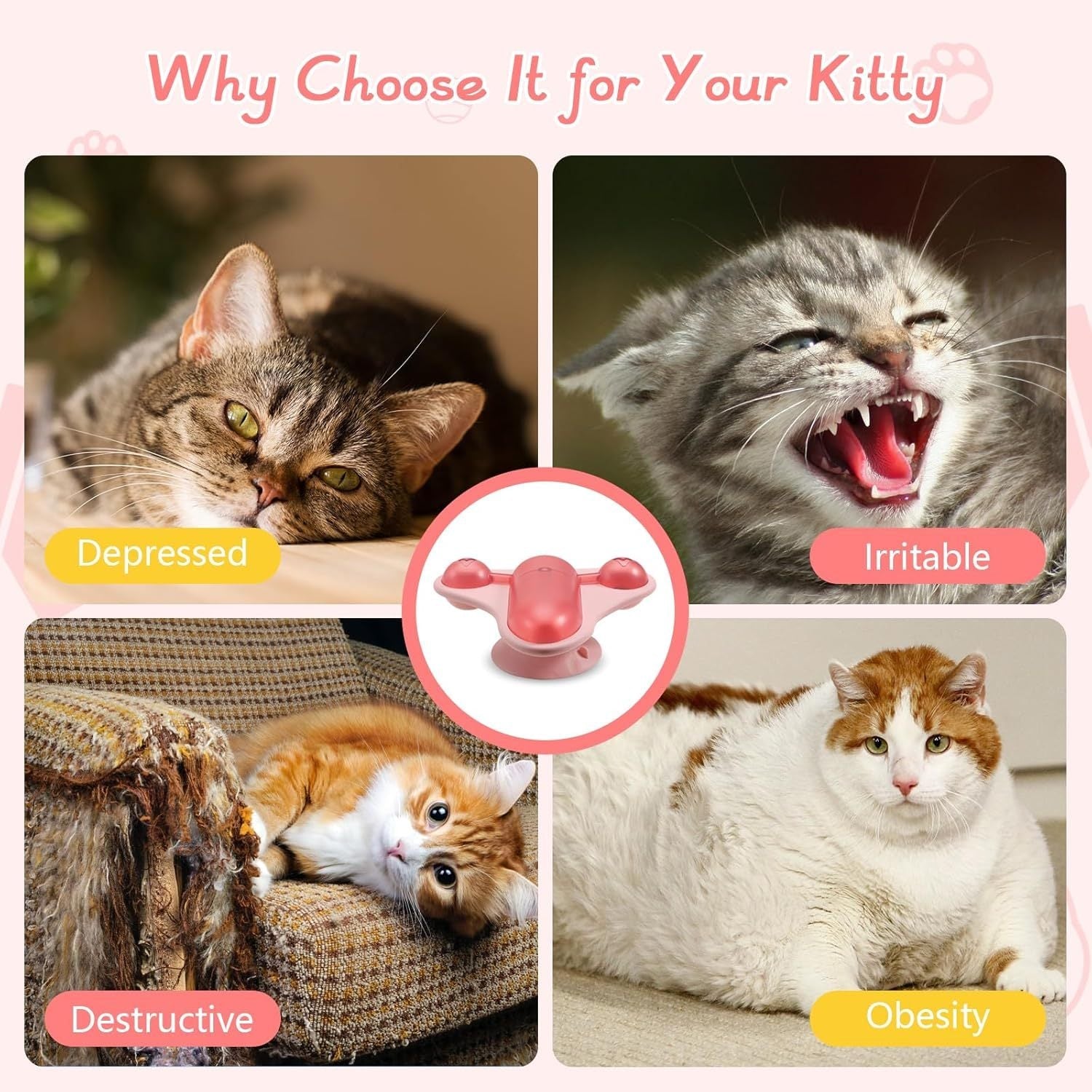 JMT-140042 Interactive Pet Puzzle Toy with Bell and Snack Dispenser for Cats, Dogs, and Small Pets