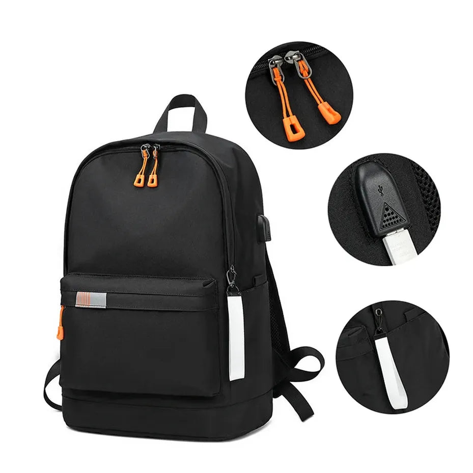 JMT-140042 Waterproof USB Charging Backpack with External Frame for Men and Women