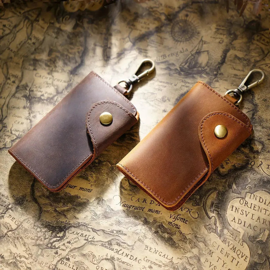 JMT-140106 Handmade Leather Multi-functional Key Case and Card Holder for Men and Women