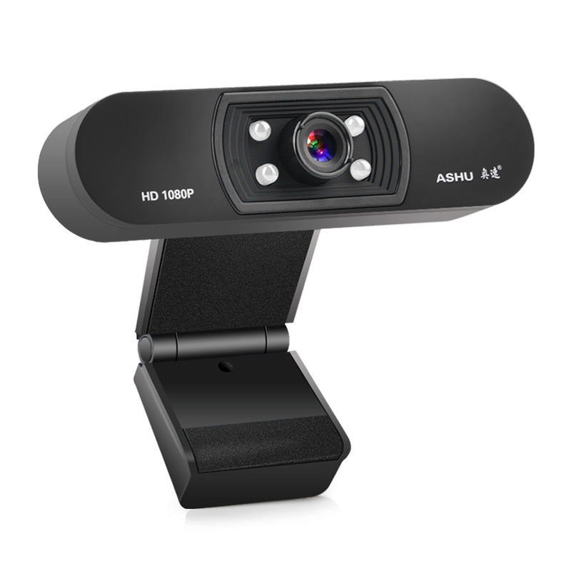 JMT-140234 HD Webcam with Built-In Microphone, 1920x1080 Resolution, Adjustable Focus, Compatible with Multiple Platforms
