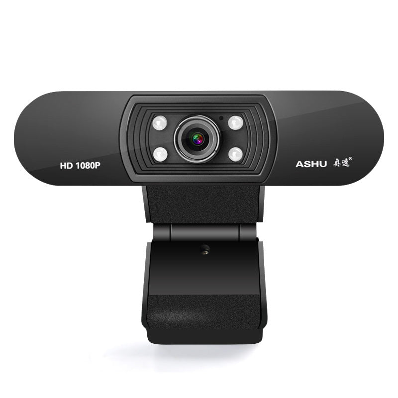 JMT-140234 HD Webcam with Built-In Microphone, 1920x1080 Resolution, Adjustable Focus, Compatible with Multiple Platforms