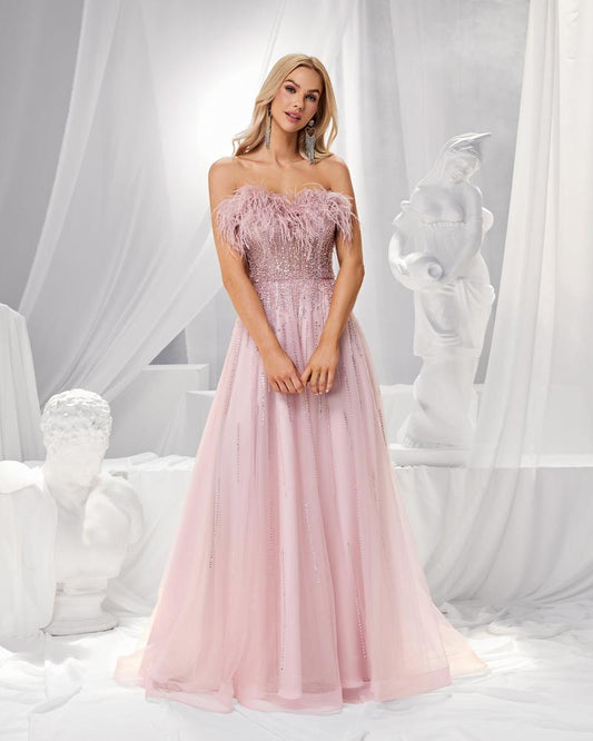 JMT-140298 Elegant Pink Evening Gown for Women - SH0187