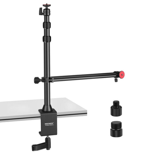 JMT-141066 Adjustable Metal Desktop Photography Stand with Cross Arm, Load Bearing 1KG